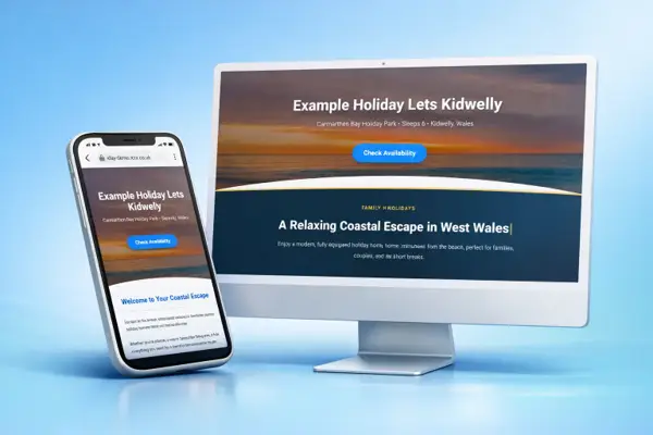 A demo image for a caravan holiday let