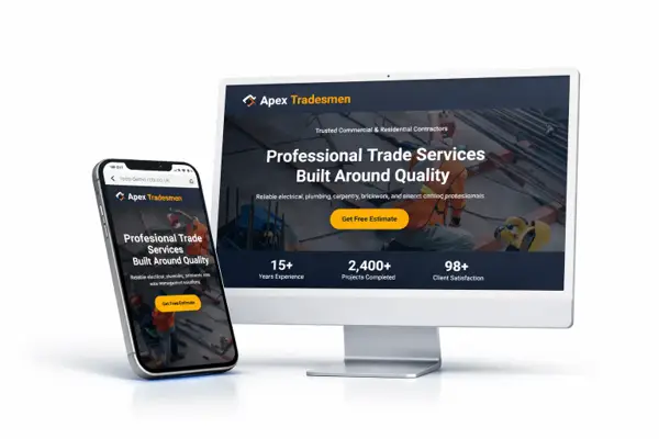 A demo image of a plumber working